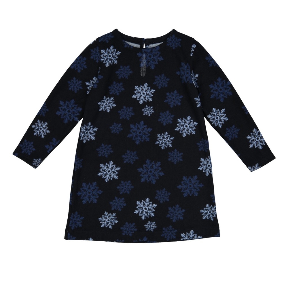 NWT G-Cutee Snowflake Dress Size Giral 8. Navy and white.Keyhole button closure
